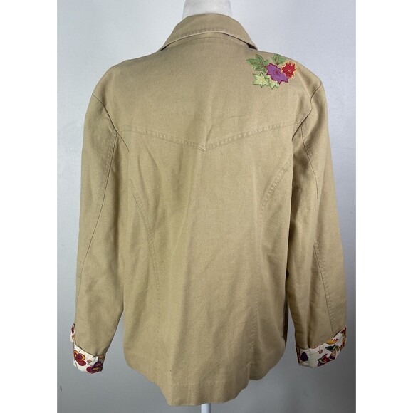 Hearts of Palm Women’s Jacket Blazer 14 Embroidered Cottagecore Novelty Artsy - Picture 7 of 15